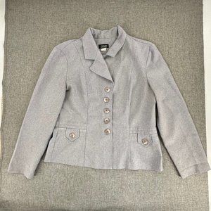 Vintage Spago Before Everything Else‎ Blazer Lightweight Gray size 14 Buttons